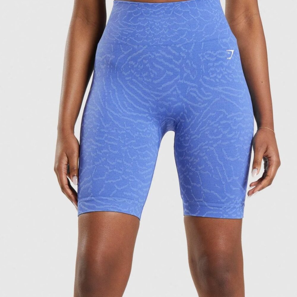 Gymshark Animal Seamless Cycling Shorts Court Blue